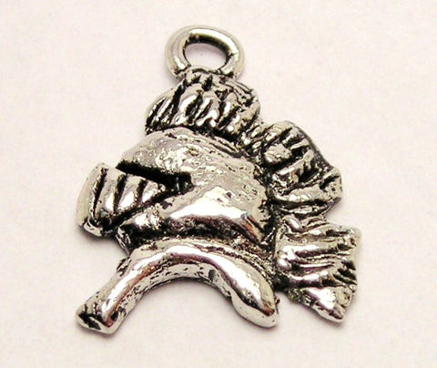 Knight Mascot Head Genuine American Pewter Charm