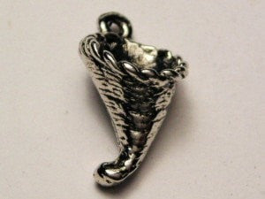 Empty Cornucopia Genuine American Pewter Charm