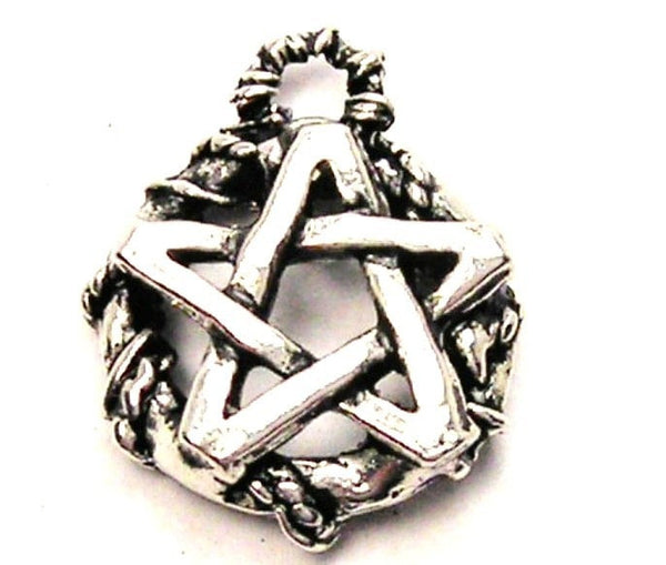 Gothic Pentagram Genuine American Pewter Charm