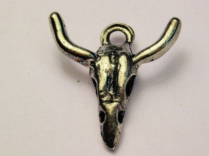 Desert Rams Skull Genuine American Pewter Charm