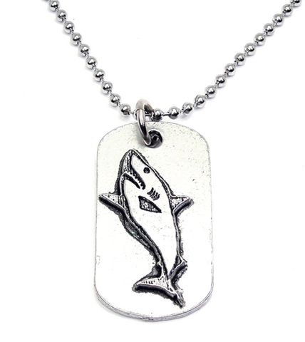 Shark Catalog Dog Tag Necklace