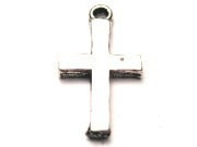 Plain Cross Genuine American Pewter Charm