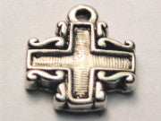 Small Goth Cross Genuine American Pewter Charm