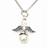 Birthstone Guardian Angel Charm Necklace