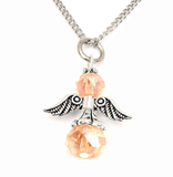 Birthstone Guardian Angel Charm Necklace