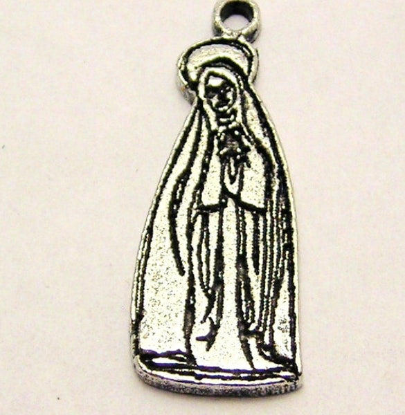 Praying Virgin Mary Genuine American Pewter Charm