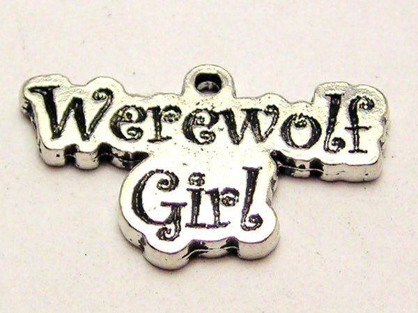 Werewolf Girl Genuine American Pewter Charm