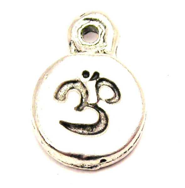 Small Om Genuine American Pewter Charm