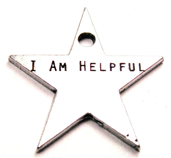 I Am Helpful Genuine American Pewter Charm