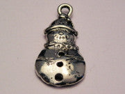 Snowman With Twig Arms Genuine American Pewter Charm