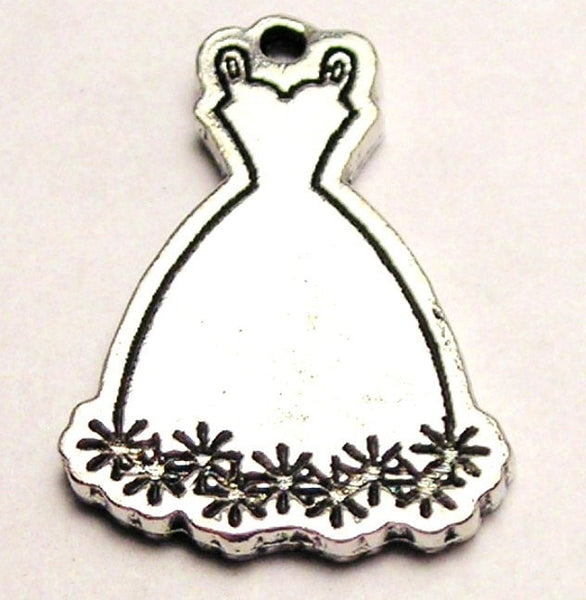 Flowered Prom Dress Genuine American Pewter Charm