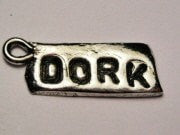 Dork Genuine American Pewter Charm