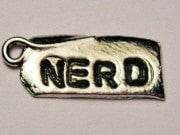 Nerd Genuine American Pewter Charm