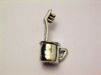 Toothbrush In Cup Genuine American Pewter Charm