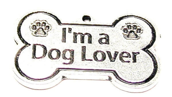 I'm A Dog Lover Genuine American Pewter Charm