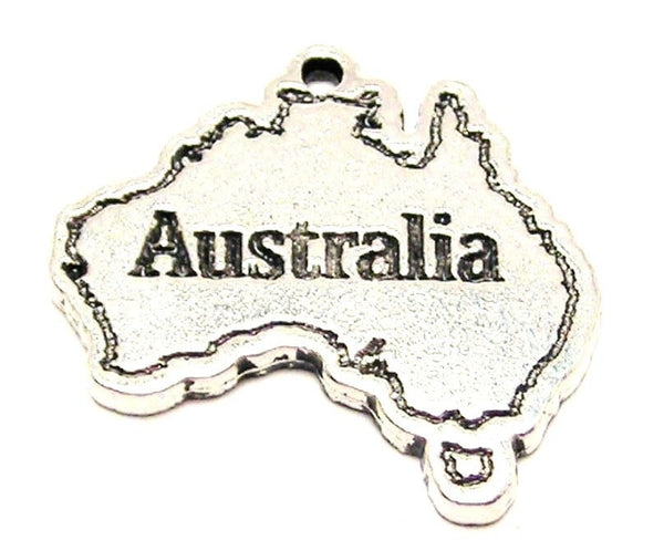 Map Of Australia Genuine American Pewter Charm