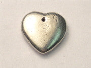 Solid Heart Genuine American Pewter Charm