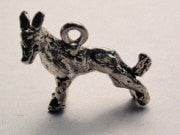 German Shepherd Genuine American Pewter Charm