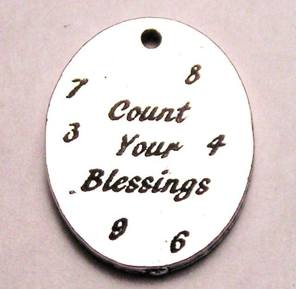 Count Your Blessings Circle Genuine American Pewter Charm