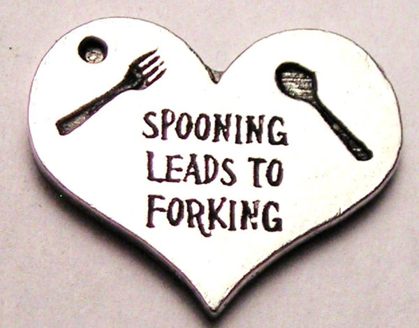 Spooning Leads To Forking Genuine American Pewter Charm