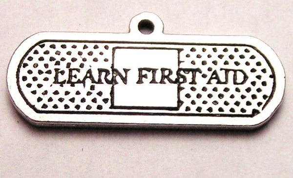 Learn First Aid Bandage Genuine American Pewter Charm