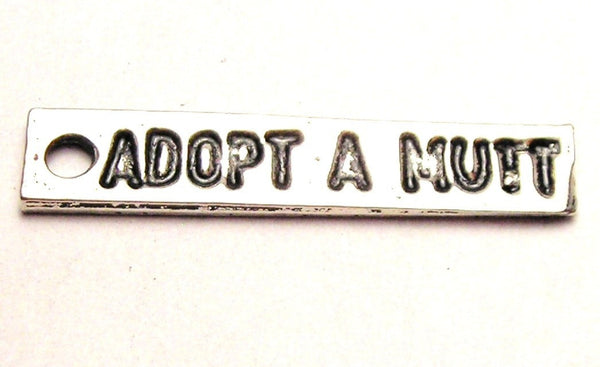 Adopt A Mutt Tab Genuine American Pewter Charm