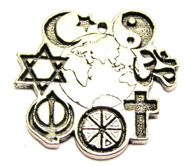 Religions Around The World Genuine American Pewter Charm