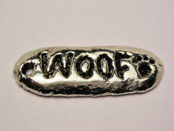 Woof Genuine American Pewter Charm