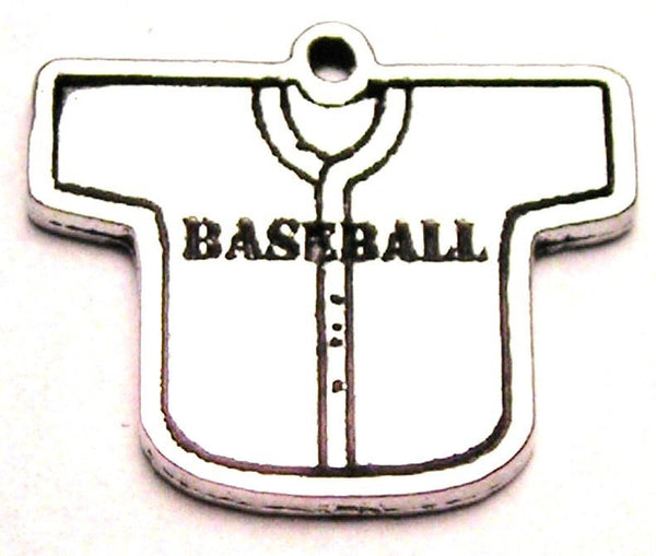 Baseball Jersey Genuine American Pewter Charm