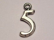 Number Five Genuine American Pewter Charm