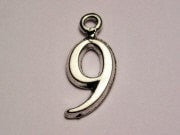 Number Nine Genuine American Pewter Charm