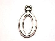 Number Zero Genuine American Pewter Charm