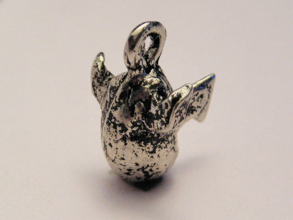 Deviled Egg With Horns And Tail Genuine American Pewter Charm