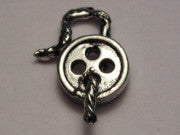 Sewing Button Genuine American Pewter Charm