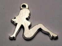 Mud Flap Girl Genuine American Pewter Charm