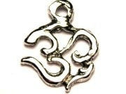 Om Genuine American Pewter Charm