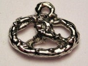 Pretzel Genuine American Pewter Charm