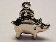 Piggy Bank Genuine American Pewter Charm