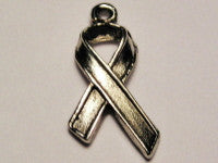 Smaller Awareness Ribbon Genuine American Pewter Charm